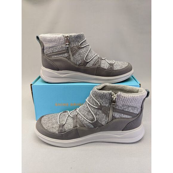 BZees Womens Tahoe Washable Comfort Ankle Boots Evening Sky Fleece 10 W - Picture 3 of 9